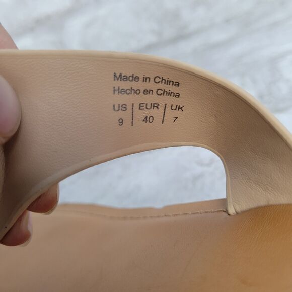 Aldo Women's Brown Leather Thong Wedge Flip Flop Sandals SZ 9 - Picture 10 of 11